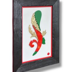 Alternative view of Quadro Asso di Bastoni Artigianale con Cornice Nera