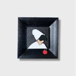 Quadro Pulcinella Artigianale con Cornice Nera - immagine 4