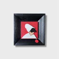 Alternative view of Quadro Pulcinella Artigianale con Cornice Nera