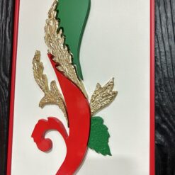 Quadro Asso di Bastoni Artigianale con Cornice Nera - immagine 3