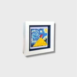 Alternative view of Quadro Vesuvio Notte Stellata 14x14 cm