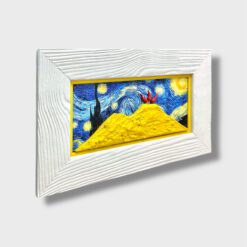 Alternative view of Quadro Paesaggio Vesuvio Notte Stellata 30x50 cm