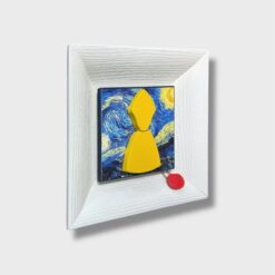 Alternative view of Quadro San Gennaro Notte Stellata Deluxe con Cornice Bianca