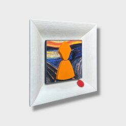 Alternative view of Quadro San Gennaro L’urlo di Munch Deluxe con Cornice Bianca