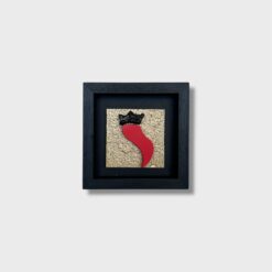 Quadro Corno Artigianale con Cornice Nera 14x14 cm - immagine 4