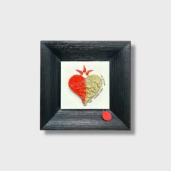 Quadro Cuore Artigianale con Cornice Colorata - immagine 4