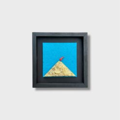 Quadro Vesuvio Artigianale con Cornice Nera 20x20 cm - immagine 4