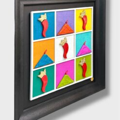 Alternative view of Quadro Partenope Tris Pop con Cornice Nera