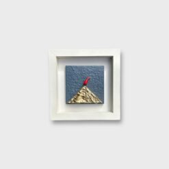 Quadro Vesuvio Artigianale con Cornice Bianca 14x14 cm - immagine 10