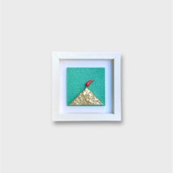 Quadro Vesuvio Artigianale con Cornice Bianca 14x14 cm - immagine 11