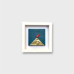 Quadro Vesuvio Artigianale con Cornice Bianca 14x14 cm - immagine 13