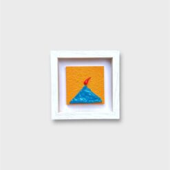 Quadro Vesuvio Artigianale con Cornice Bianca 14x14 cm - immagine 15