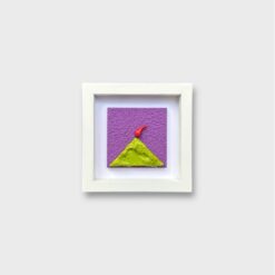 Quadro Vesuvio Artigianale con Cornice Bianca 14x14 cm - immagine 17