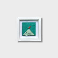 Quadro Vesuvio Artigianale con Cornice Bianca 14x14 cm - immagine 6