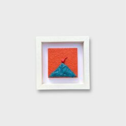 Quadro Vesuvio Artigianale con Cornice Bianca 14x14 cm - immagine 8