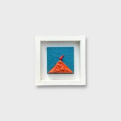 Quadro Vesuvio Artigianale con Cornice Bianca 14x14 cm - immagine 9