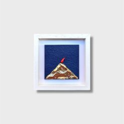 Quadro Vesuvio Artigianale con Cornice Bianca 20x20 cm - immagine 4