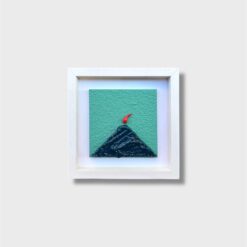 Quadro Vesuvio Artigianale con Cornice Bianca 20x20 cm - immagine 8