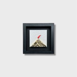 Quadro Vesuvio Artigianale con Cornice Nera 14x14 cm - immagine 4
