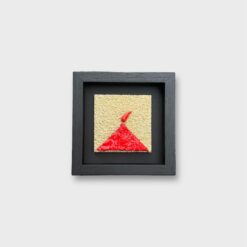 Quadro Vesuvio Artigianale con Cornice Nera 14x14 cm - immagine 3