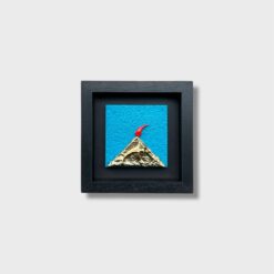 Quadro Vesuvio Artigianale con Cornice Nera 14x14 cm - immagine 5