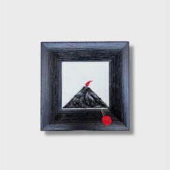 Quadro Vesuvio Deluxe Artigianale con Cornice Nera - immagine 3
