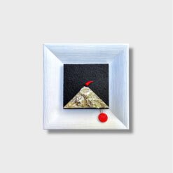 Quadro Vesuvio Deluxe Artigianale con Cornice Bianca - immagine 3