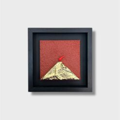Quadro Vesuvio Artigianale con Cornice Nera 20x20 cm - immagine 3