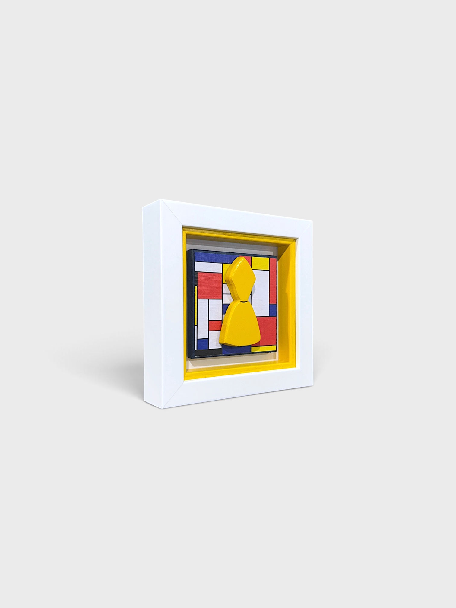 Quadro San Gennaro Omaggio a Mondrian 14x14cm - immagine 2