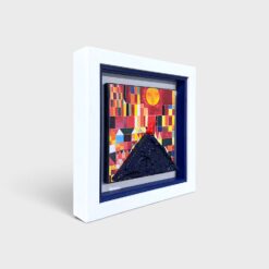 Alternative view of Quadro Vesuvio Omaggio a Klee 20x20cm