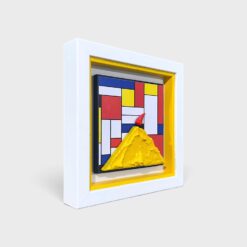 Alternative view of Quadro Vesuvio Omaggio a Mondrian 20x20cm