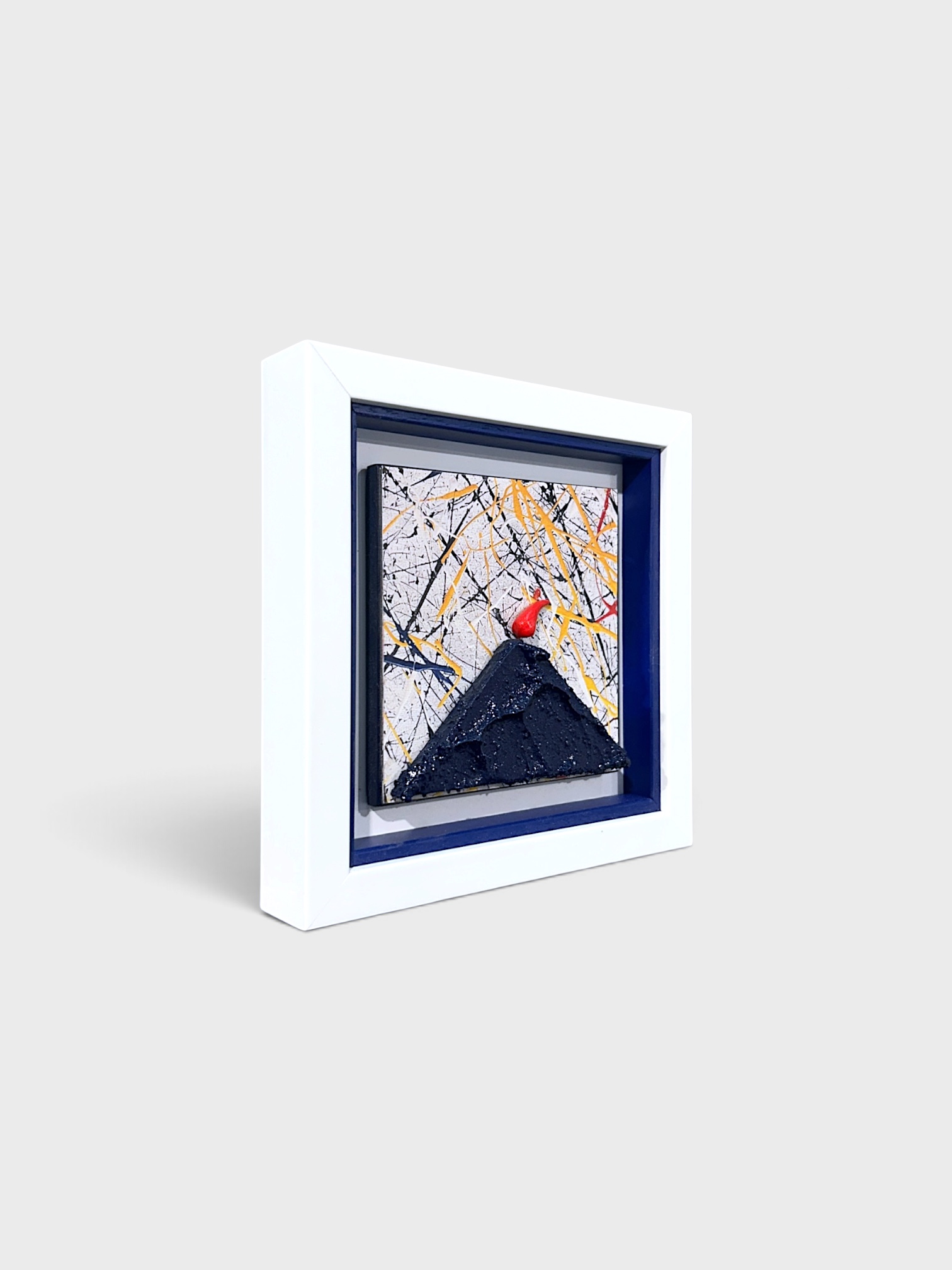 Quadro Vesuvio Omaggio a Pollock 20x20cm - immagine 2