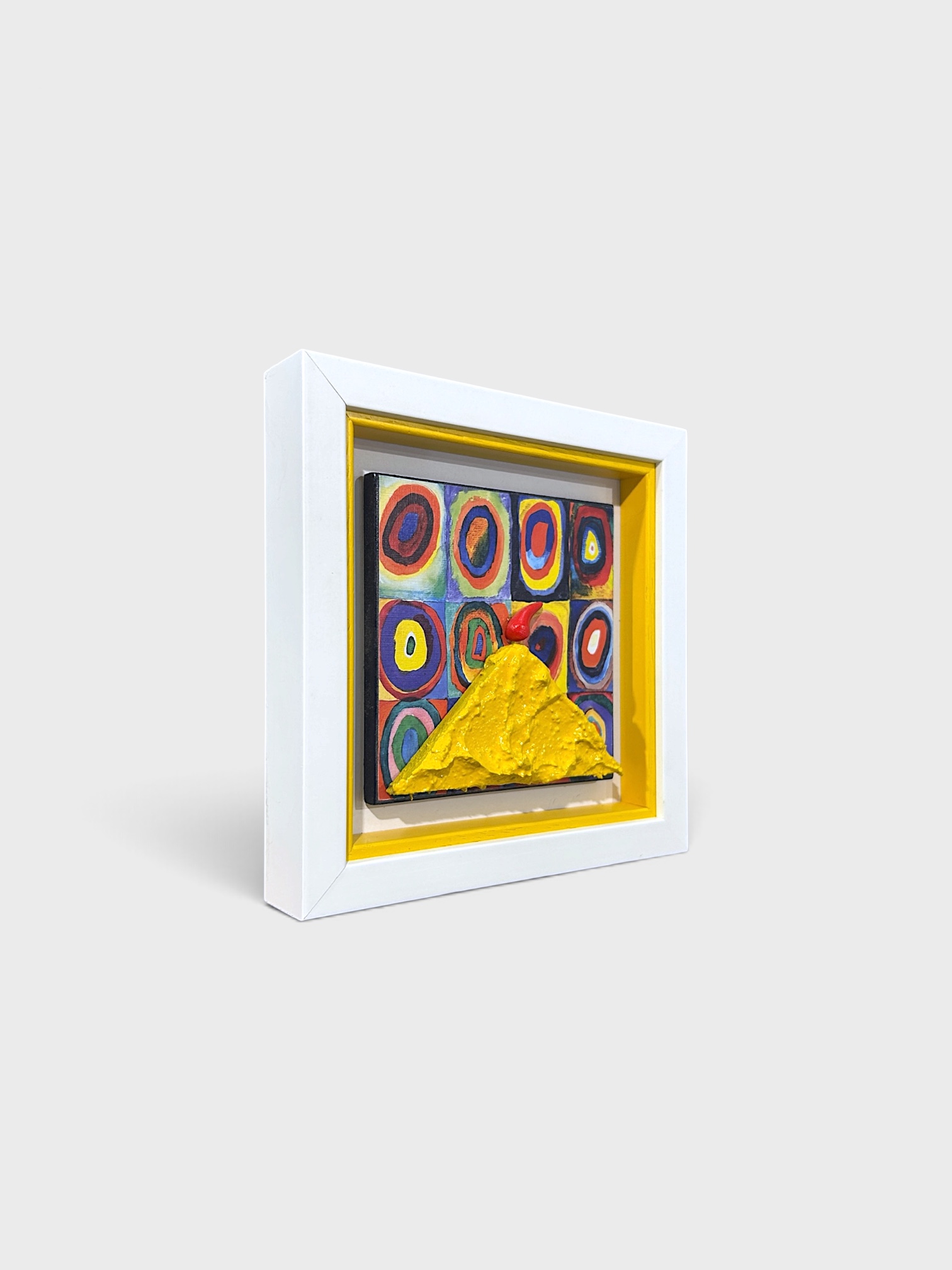 Quadro Vesuvio Omaggio a Kandinsky 20x20cm - immagine 2