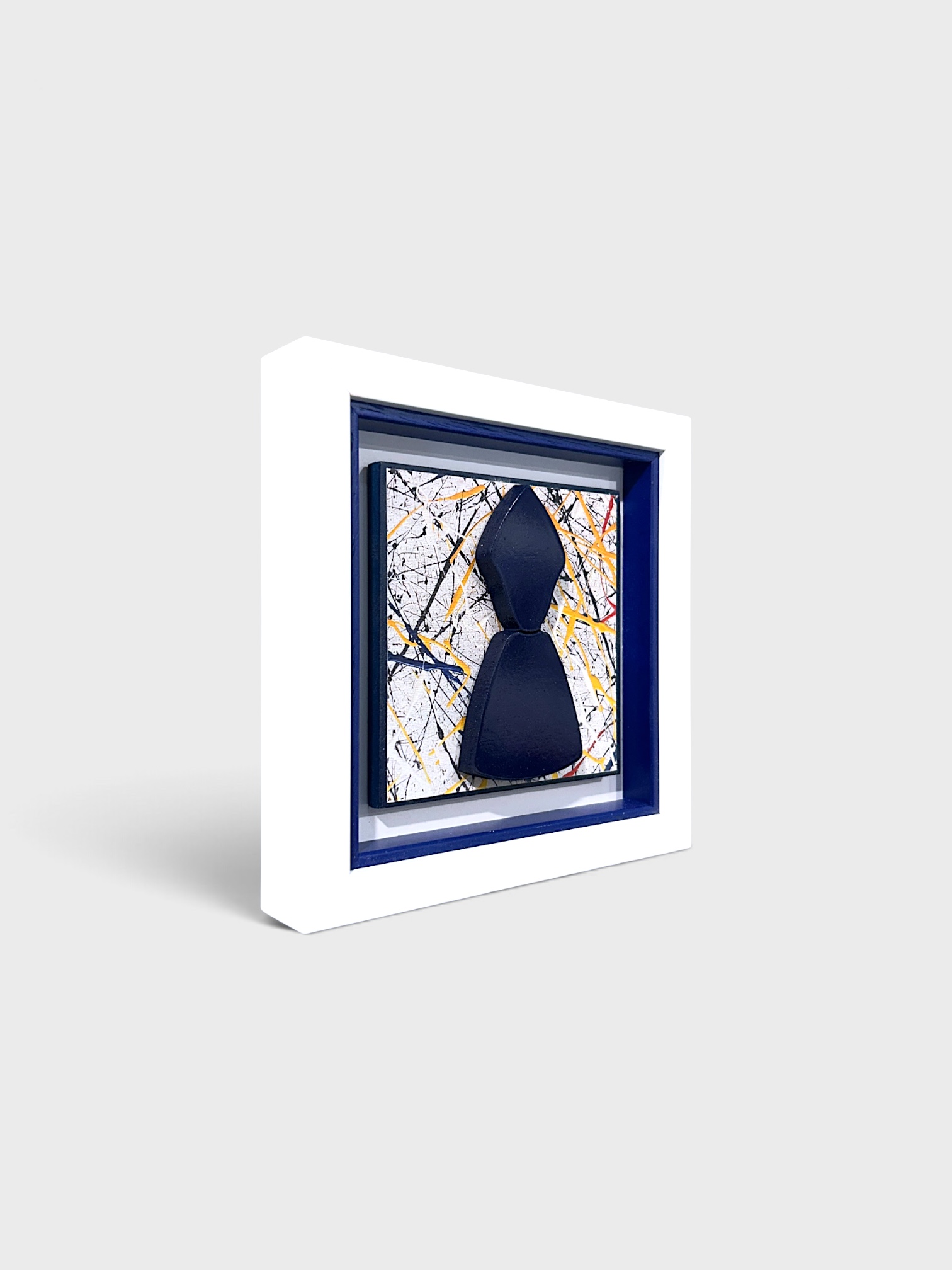 Quadro San Gennaro Omaggio a Pollock 20x20cm - immagine 2
