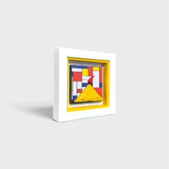 Alternative view of Quadro Vesuvio Omaggio a Mondrian 14x14cm