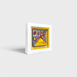 Alternative view of Quadro Vesuvio Omaggio a Kandinsky 14x14cm